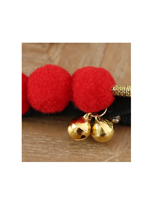 Red Cute Candied Haws Shaped Small Bells Decoration Chinese Style Lolita Plush Hairpins