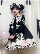 Sweet Snow Ranch Story Series OP Pleated Hem Design Bowknot Sweet Cow Color Sweet Lolita Long Sleeve Dress