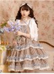 Dumeisha's Star Wish Series JSK Summer Daily Cute Plaid Three-Stage Blue Star Decoration Sweet Lolita Sling Dress
