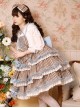 Dumeisha's Star Wish Series JSK Summer Daily Cute Plaid Three-Stage Blue Star Decoration Sweet Lolita Sling Dress