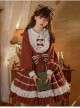 Pastoral Rabbit Series OP Pleated Ruffle Doll Collar Big Bowknot Hem Pleats Classic Lolita Long Sleeve Dress