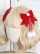 Velvet Red Chinese Style Bowknot Heart-Shaped Pearl Plush Ball Pendant Sweet Lolita Hairpins