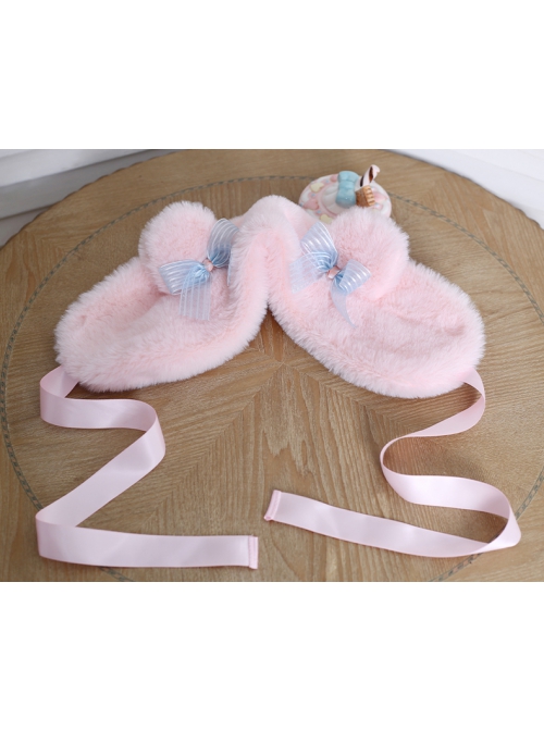 Brown Sweet Cute Girl Style Plush Bear Ears Sweet Lolita Bowknot Headband