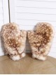 Cute Plush Elk Spots Classic Lolita Female Gloves