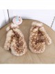 Cute Plush Elk Spots Classic Lolita Female Gloves