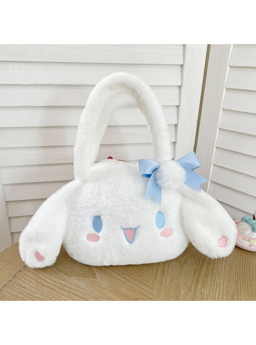 Sweet Lolita Cinnamoroll Dog White Cute Big Ears Exquisite Bowknot Messenger Bag