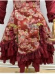 Flying Flower Command Series OP Chinese Style Elegant Printing Tassel Disc Buckle Hem Folds Classic Lolita Long Sleeve Dress