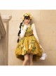 Vanity Movement Series Sweet Lolita Bowknots Pendant Jacquard Embroidery Bud Type Pleated Sling Dress Set