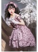 Vanity Movement Series Sweet Lolita Bowknots Pendant Jacquard Embroidery Bud Type Pleated Sling Dress Set