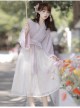 Morning And Evening Series Chinese Style Simple Daily Cross Over Lace Embroidery Elegant Sweet Lovely Bowknot Spring Autumn Hanfu