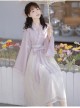 Morning And Evening Series Chinese Style Simple Daily Cross Over Lace Embroidery Elegant Sweet Lovely Bowknot Spring Autumn Hanfu