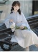 Morning And Evening Series Chinese Style Simple Daily Cross Over Lace Embroidery Elegant Sweet Lovely Bowknot Spring Autumn Hanfu