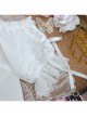 Little Lazy Cat Series Summer Cute Cat Claw Embroidery Slim Lace Tie Hollow Short Cuffs Sweet Lolita Blouses