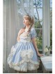 Pearl Puffs Series OP Spring Short High Waist A-shaped Lovely Puff Sleeves Bowknot Ruffles Sweet Lolita Dress