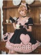 Pearl Puffs Series OP Spring Short High Waist A-shaped Lovely Puff Sleeves Bowknot Ruffles Sweet Lolita Dress