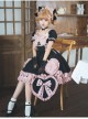 Pearl Puffs Series OP Spring Short High Waist A-shaped Lovely Puff Sleeves Bowknot Ruffles Sweet Lolita Dress