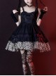 Little Leopard Series JSK Spring Black A-shaped Short Leopard Print Hot Chick Style Punk Lolita Sling Dress