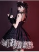 Little Leopard Series JSK Spring Black A-shaped Short Leopard Print Hot Chick Style Punk Lolita Sling Dress