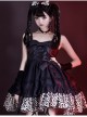 Little Leopard Series JSK Spring Black A-shaped Short Leopard Print Hot Chick Style Punk Lolita Sling Dress