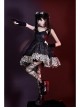 Little Leopard Series JSK Spring Black A-shaped Short Leopard Print Hot Chick Style Punk Lolita Sling Dress