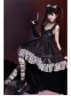 Little Leopard Series JSK Spring Black A-shaped Short Leopard Print Hot Chick Style Punk Lolita Sling Dress