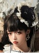 Heartbeat Direction Series KC Lace Pearl Elegant Black Classic Lolita Headband