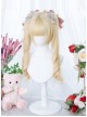 Microlight Series Platinum Long Curly Double Tails Bangs Wig Sweet Lolita Short Wigs