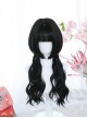 Go Series Black Long Curly Jellyfish Head Bangs Wig Classic Lolita Wigs