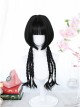 Go Series Black Long Curly Jellyfish Head Bangs Wig Classic Lolita Wigs
