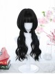 Go Series Black Long Curly Jellyfish Head Bangs Wig Classic Lolita Wigs