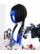 Butterfly Wings Series Blue-Black Long Straight Two Color Gradient Jellyfish Head Wig Classic Lolita Wigs