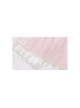 Sugar Dream Series JSK Spring Autumn High Waist Short Sleeve Pink Lace Bow Elegant Sweet Lolita Sling Long Dress And Bib