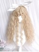 Rose Garden Series Retro Fluffy Curly Lovely Wool Roll Golden Long Hair Sweet Lolita Wigs