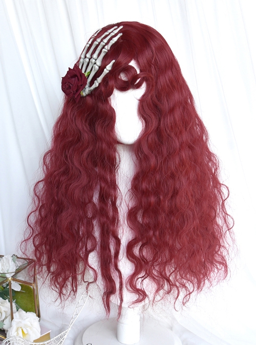 Rose Garden Series Retro Fluffy Curly Lovely Wool Roll Golden Long Hair Sweet Lolita Wigs