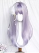 Taro Paste Bobo Series Taro-purple Air Bangs Slightly Curly Long Wig Sweet Lolita Wigs