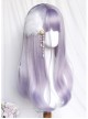 Taro Paste Bobo Series Taro-purple Air Bangs Slightly Curly Long Wig Sweet Lolita Wigs