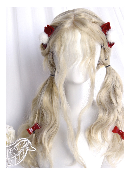 Mianmian Series Medium Length Dark Brown Wool Roll Bangs Natural Curly Wig Sweet Lolita Wigs