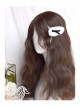 Mianmian Series Medium Length Dark Brown Wool Roll Bangs Natural Curly Wig Sweet Lolita Wigs