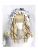 Pearl Girl Series Golden Bangs Retro Roman Roll Short Curly Wig Classic Lolita Wigs