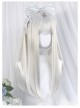 Mermaid Tears Series Silver White Natural Slightly Curly Hime Cut Gentle Temperament Long Straight Wig Classic Lolita Wigs