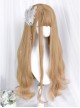 Sunset Series Gentle Retro Linen Golden Brown Temperament Long Curly Wig Sweet Lolita Wigs