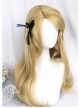 Snake College Series Sand Gold 46 Points Bangs Elegant Retro Long Curly Wig Harry Cassandra COS Classic Lolita Wigs