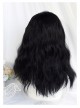 Dark Night Series Front Golden Back Black Spliced Center Parting Bangs Medium Length Curly Wig Harry Magic Halloween COS Gothic Lolita Wigs