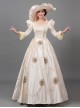 Elegant Retro Long Champagne Juliet COS European Style Royal Aristocratic Princess Court Prom Lolita Dress