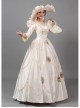 Elegant Retro Long Champagne Juliet COS European Style Royal Aristocratic Princess Court Prom Lolita Dress