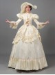 Champagne Long European Court Lace Long Sleeve Trumpet Sleeves Classical Drama Costumes Prom Lolita Dress