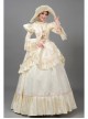 Champagne Long European Court Lace Long Sleeve Trumpet Sleeves Classical Drama Costumes Prom Lolita Dress