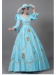 Sky Blue Long Simple Fresh Cinderella COS Drama Costume Retro Lolita Prom Dress