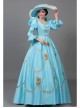 Sky Blue Long Simple Fresh Cinderella COS Drama Costume Retro Lolita Prom Dress