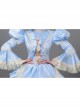 Light Blue Long Simple Elegant Lace Cuffs Cinderella COS Drama Costume Retro Lolita Prom Dress